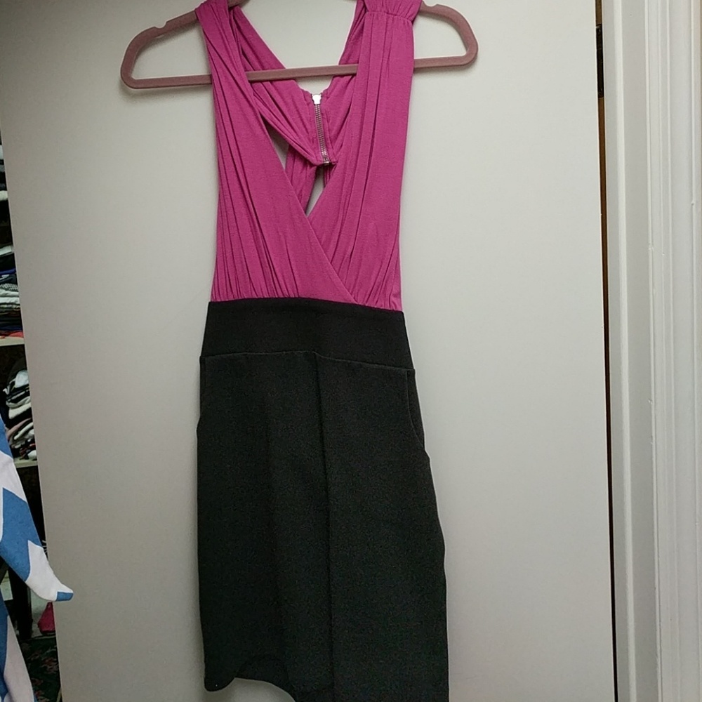 Pink and black La Rok dress
